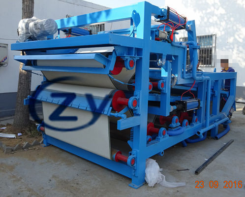 Fiber Dewatering Cassava Machine Belt Press 4t / H Fiber Input