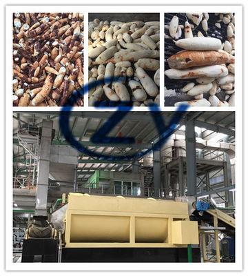 Multifunction Cassava Tapioca Roots Washing Machinery 20t / H Stainless Steel