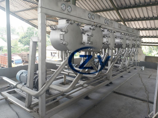 Multi Cylone Cassava Starch Making Machinery Stainless Steel Refining