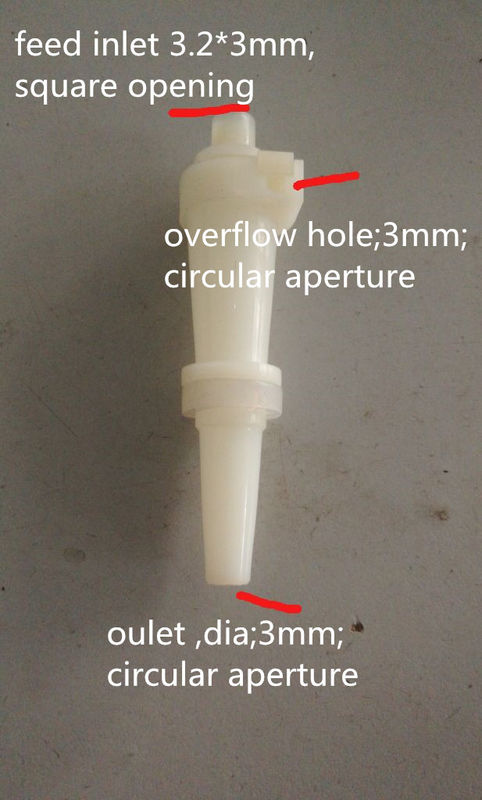 Industry Starch Machinery Spare Parts White Rubber Cyclone 10mm Or  15mm